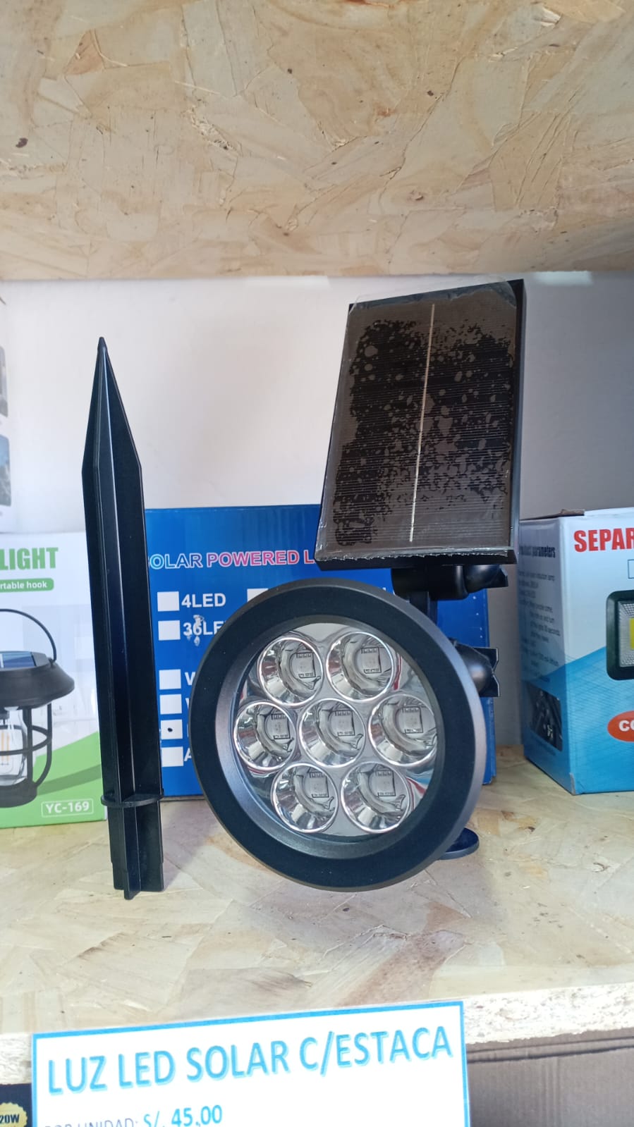 Lámpara solar LED con estaca para jardín - Imagen 2