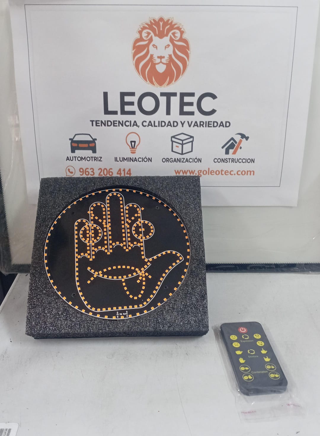 Luz LED señal de mano para auto con control remoto - Imagen 5